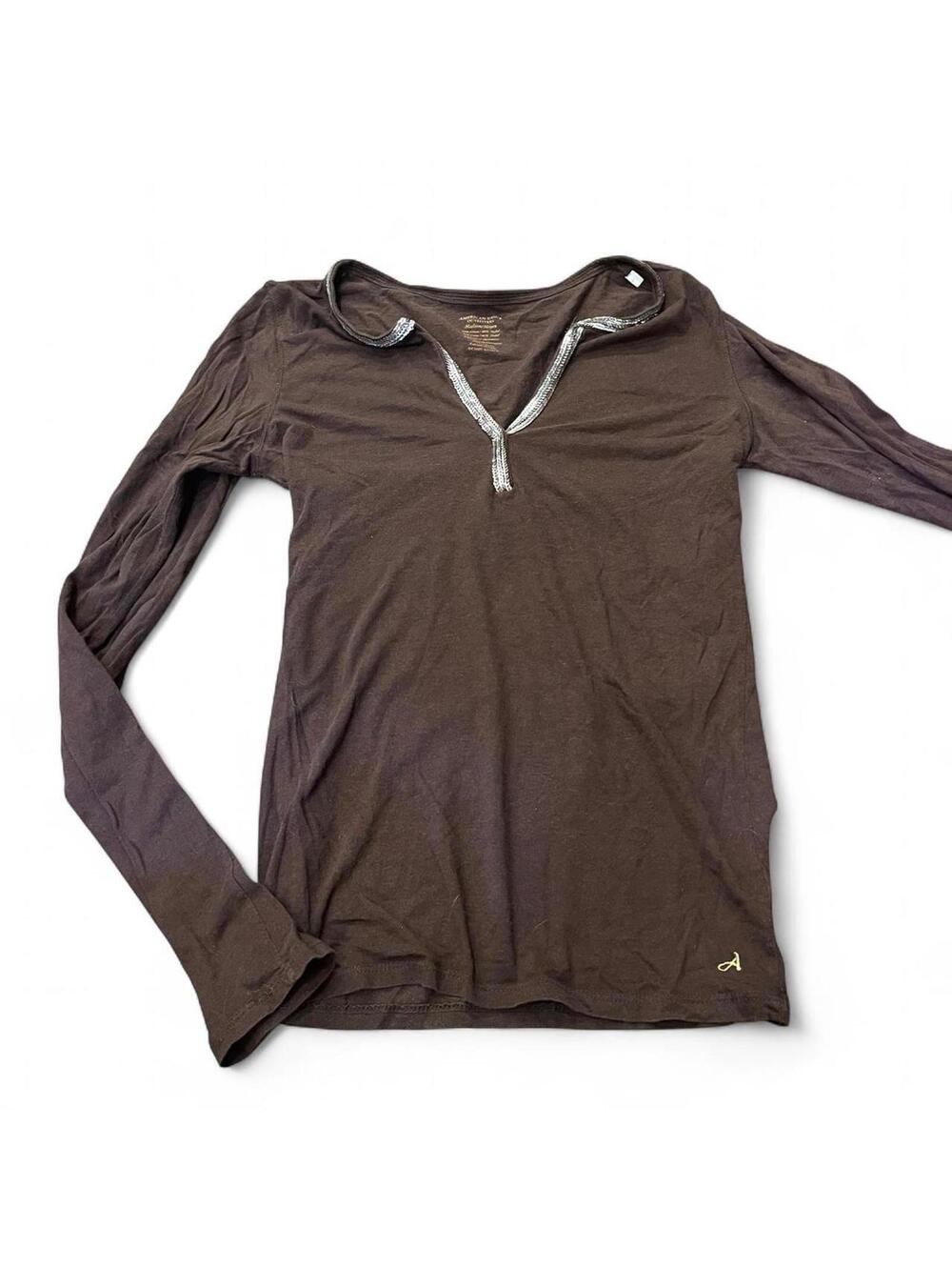 y2k American eagle outfitters henley long sleeve